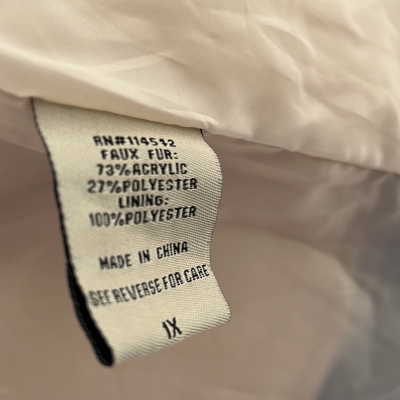 JouJou Faux fur short coat jacket fully lined 1X - Picture 9 of 11